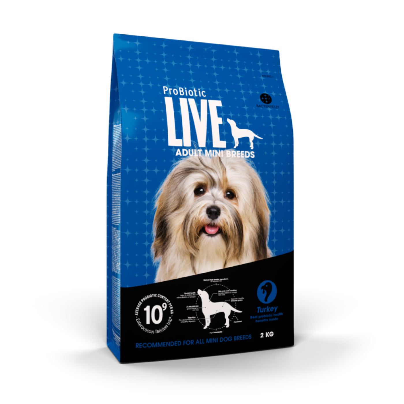 ProBiotic LIVE - ProBioTic LIVE Hund Adult Smagsprøve Mini Breed Kalkun