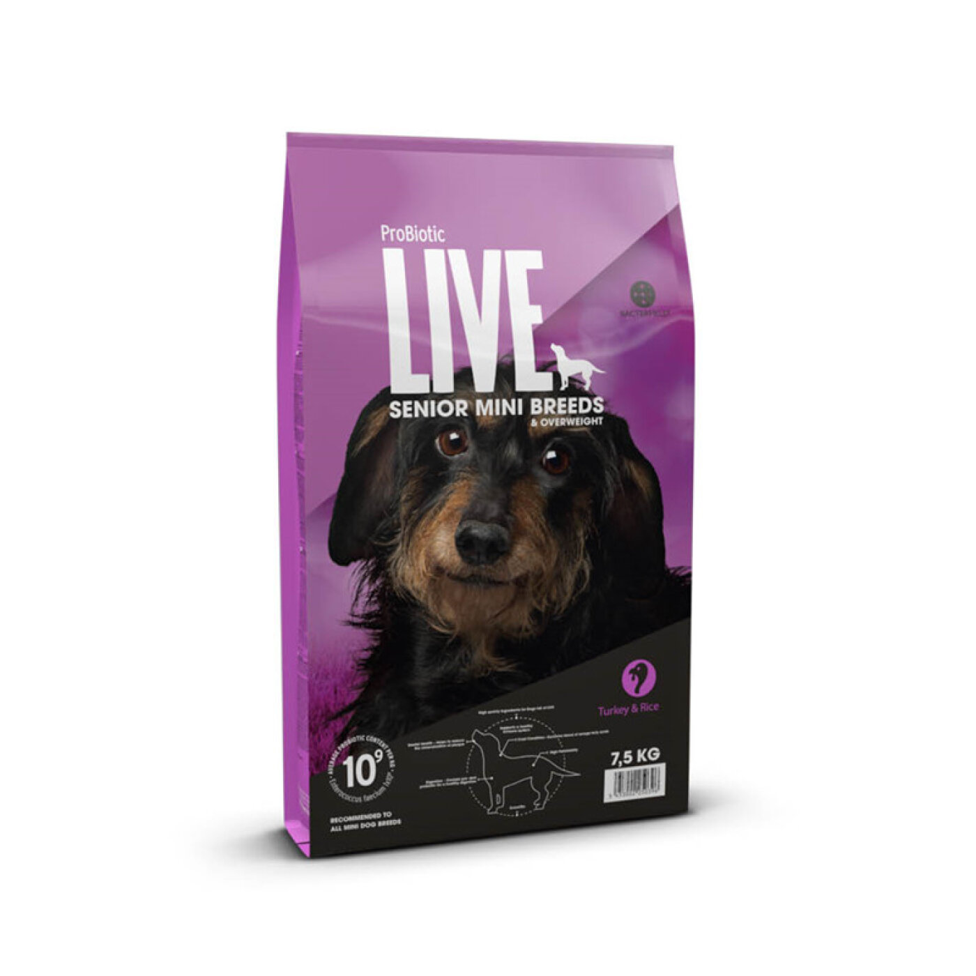 ProBiotic LIVE - ProBioTic LIVE Hund Senior Smagsprøve Mini Breed Kalkun