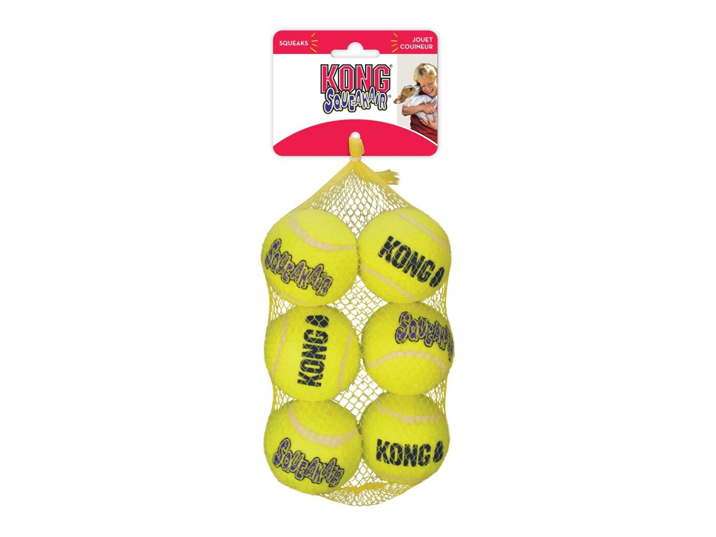 Kong - Kong Squeakair Tennisbold 6 stk.