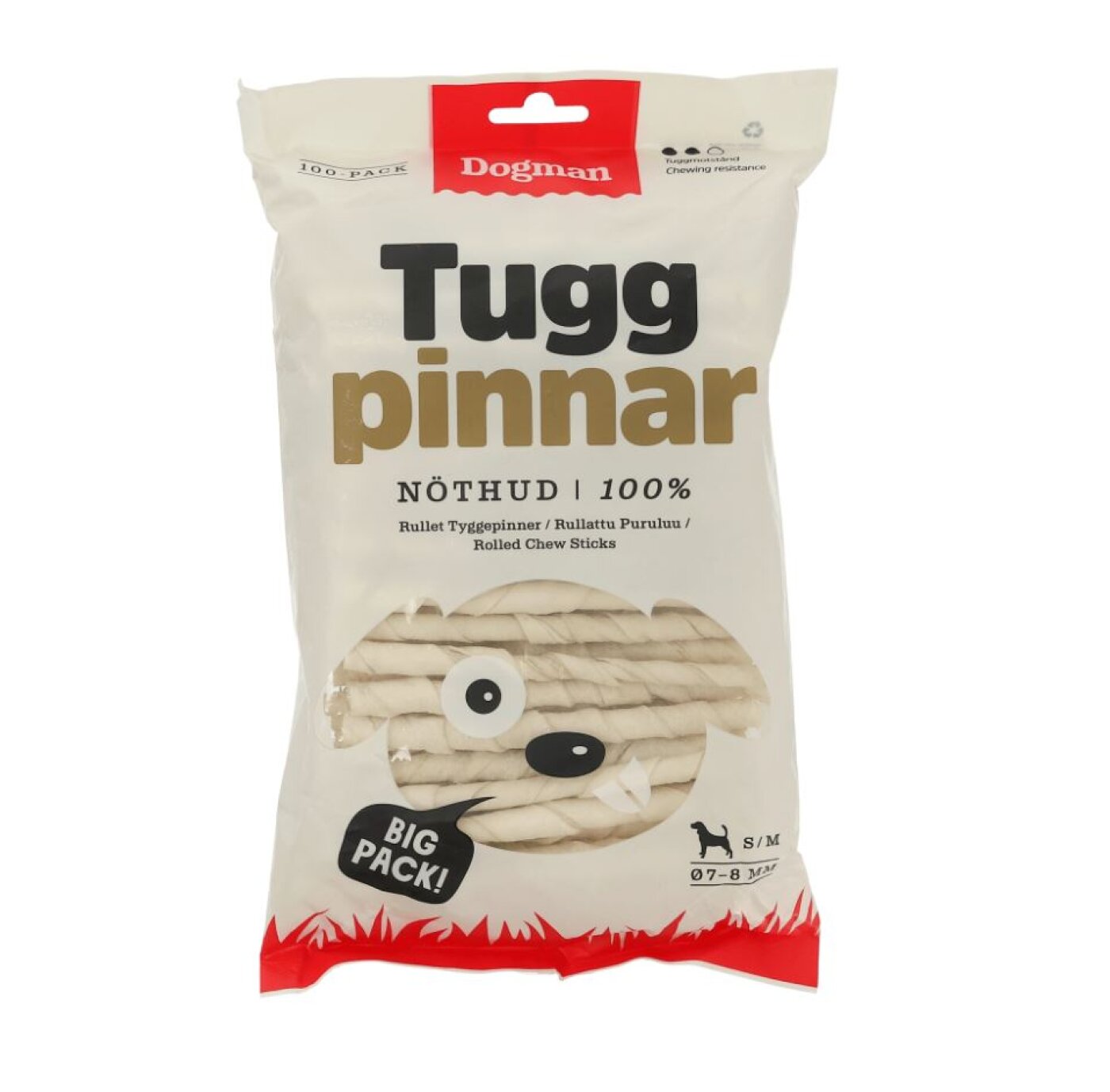 Dogman - Dogman Tyggestænger hvide 100 stk