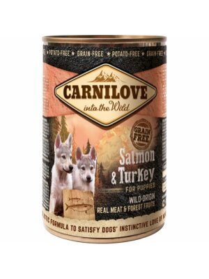 Carni Love - CarniLove Real Meat Puppy  Salmon & Turkey (Dåse)