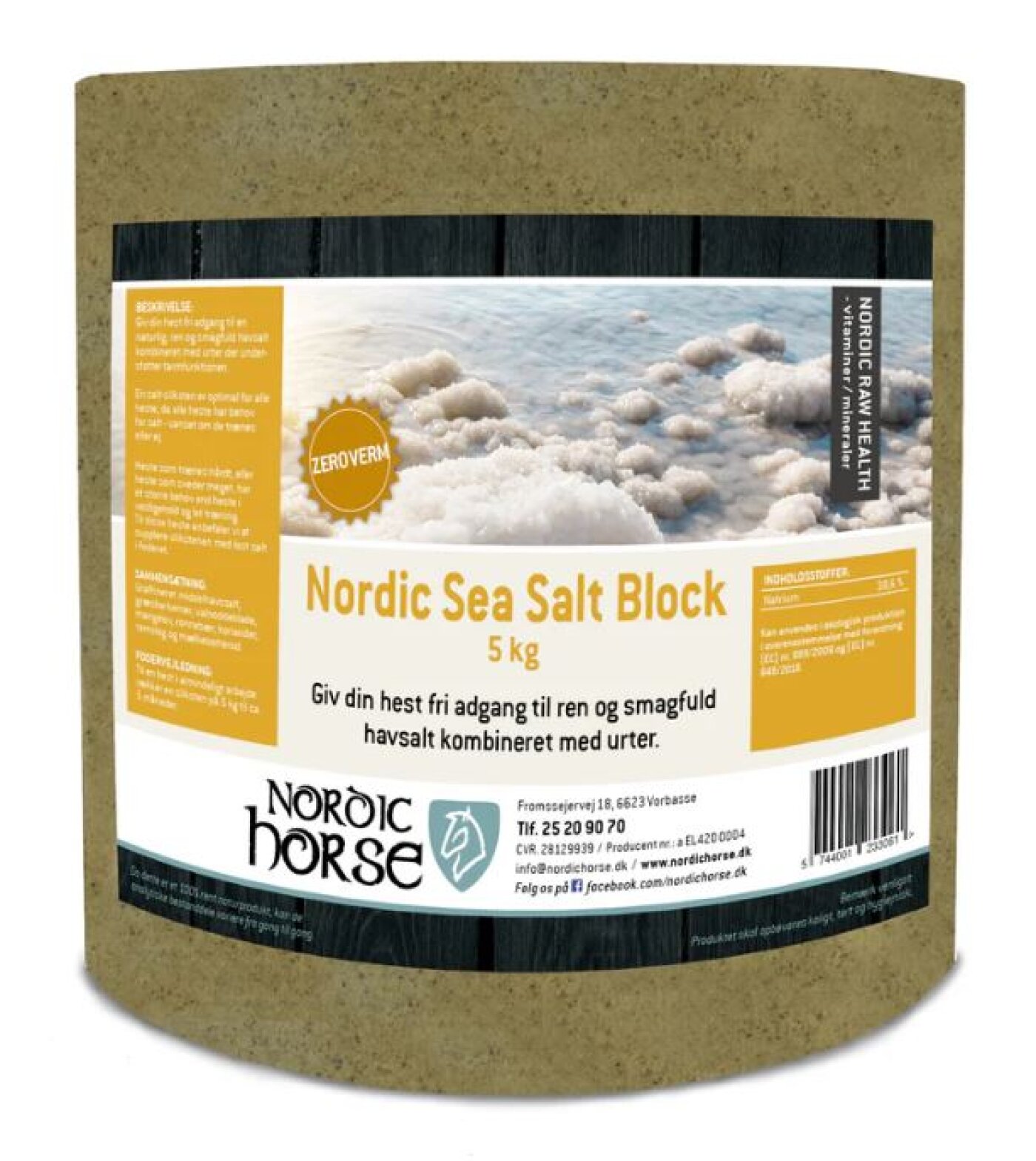 Nordic Horse - Nordic Sea Salt Blok, Zero Verm