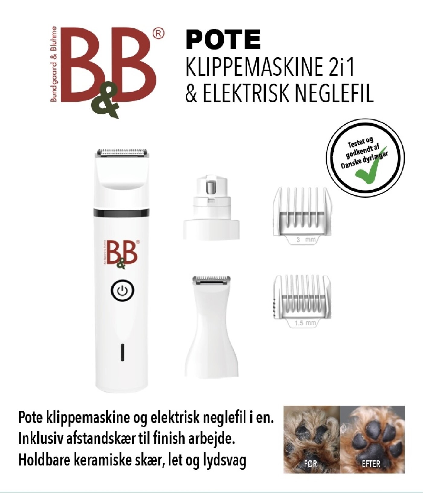 B&B - B&B Poteklippemaskine 2i1