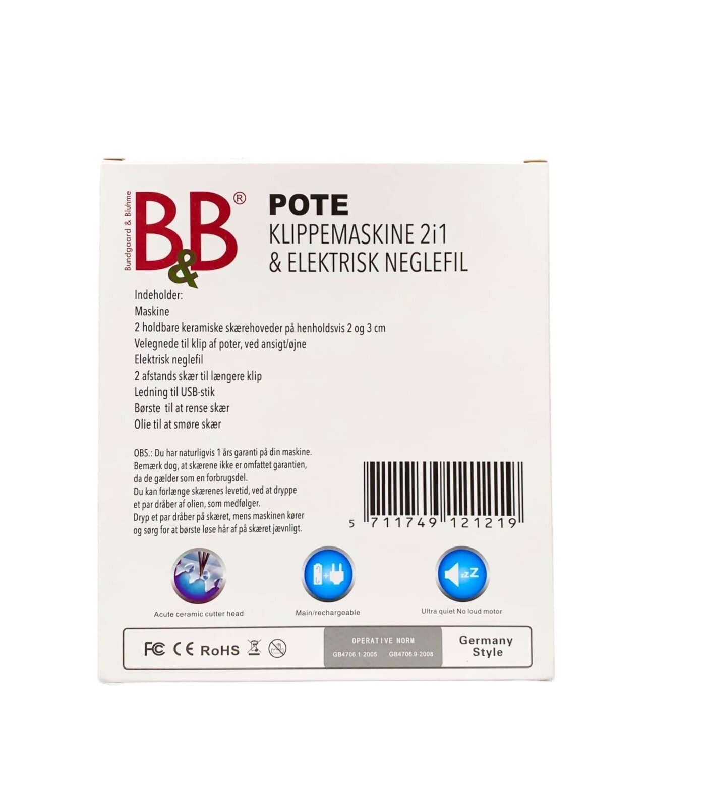 B&B - B&B Poteklippemaskine 2i1
