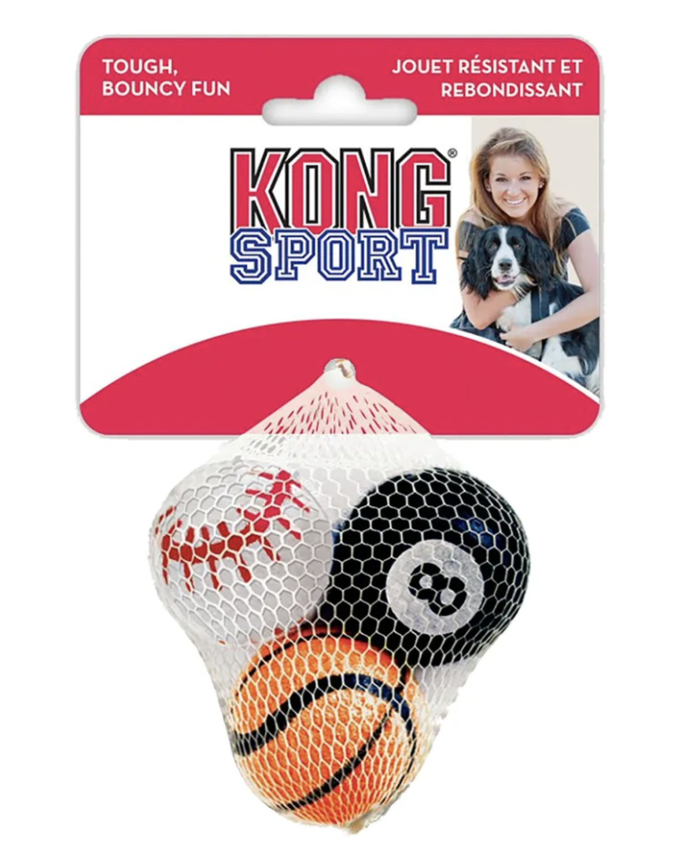 Kong - KONG Sports Balls, small, 3 stk. i net, ABS3E
