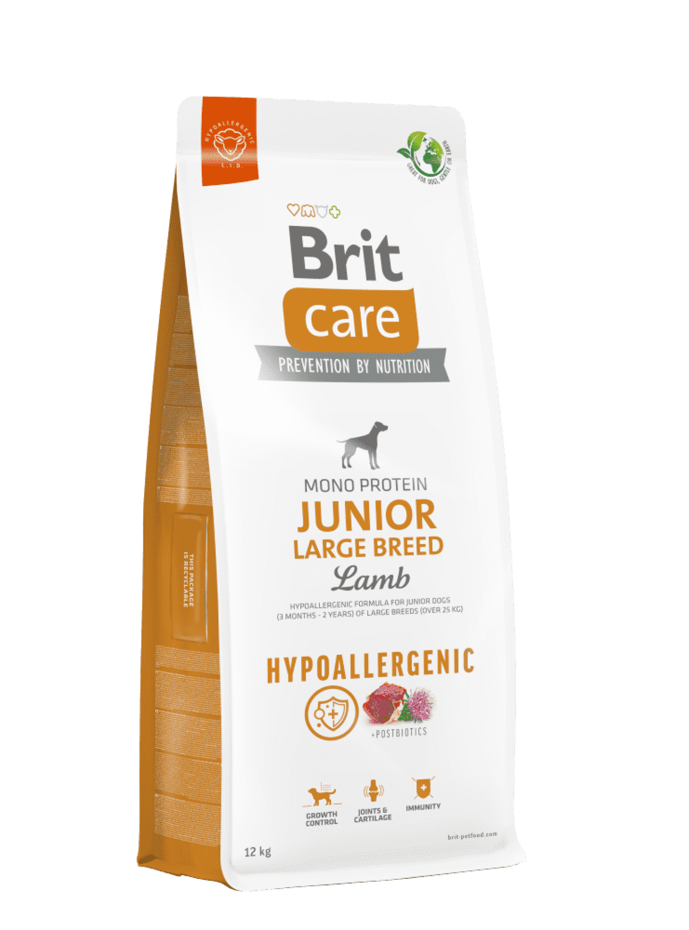 Brit - Brit Care Dog Junior Hypoallergenic Large Breed Lam & ris