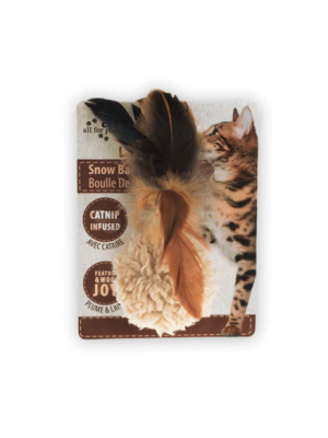 All for paws  - All For Paws Snebold med fjer og catnip.