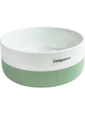 Companion - Companion Keramikskål med silikonebund Grøn