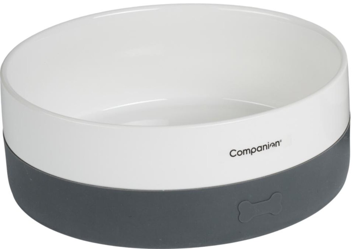 Companion - Companion Keramikskål med silikonebund Grå