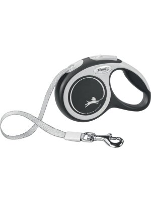 Flexi - Flexi New Comfort Tape L 8 m. Sort