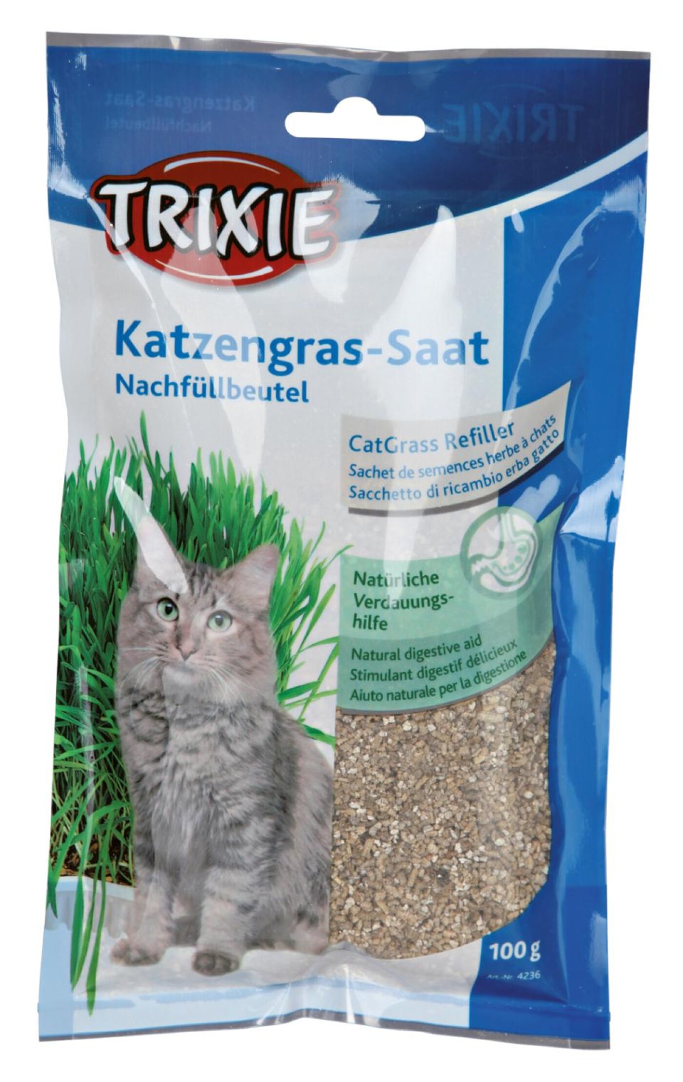 Trixie - Trixie Kattegræs refill 100g