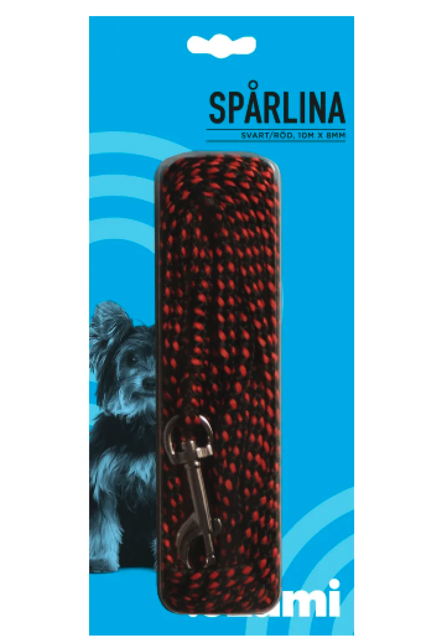 Ozami - Sporline 5 m. 8mm. sort/rød