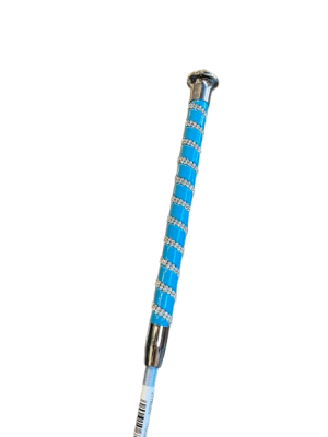 HKM - HKM Ridepisk m. diamanter, Tyrkis 110 cm.