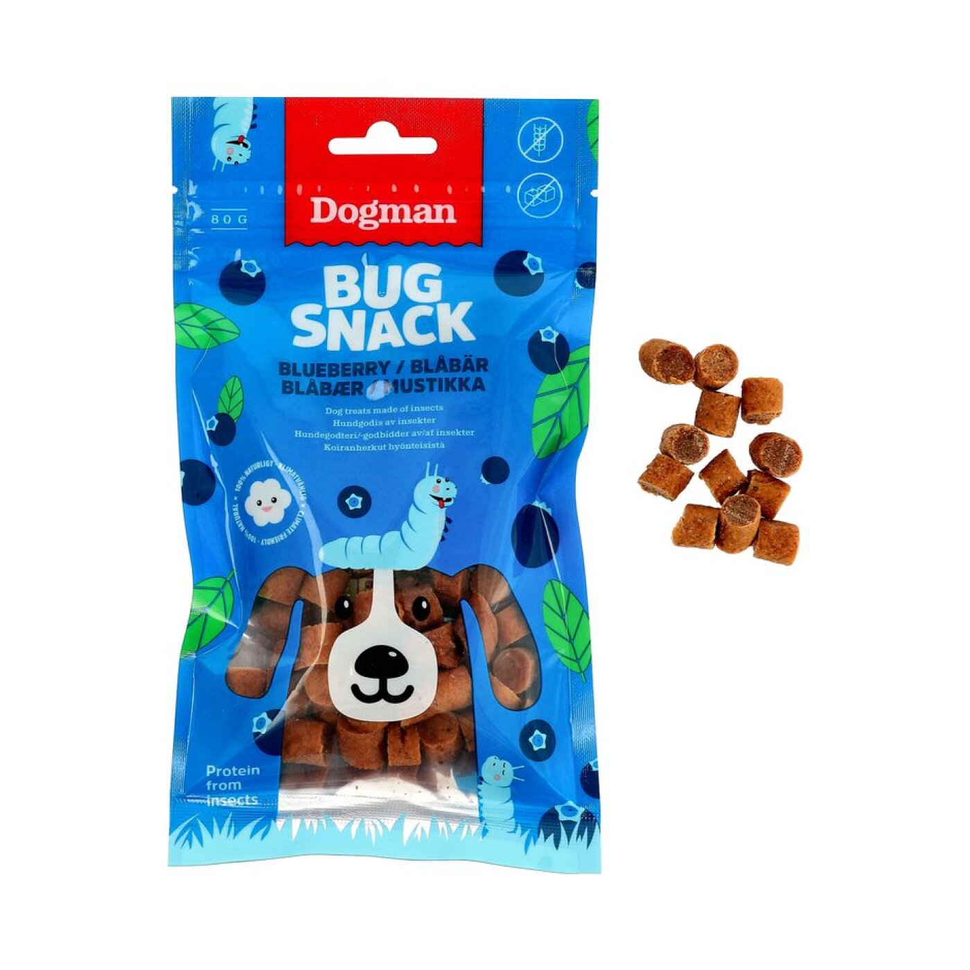 Dogman - Dogman Bug Snack blueberry 80 gr.