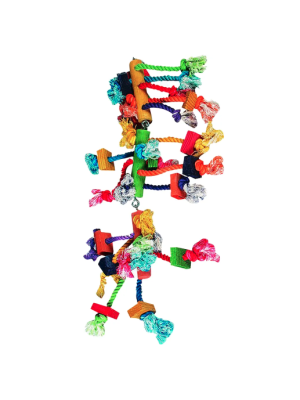 Imazo - Fuglelegetøj Papegøjeophæng med perler 3 dele
