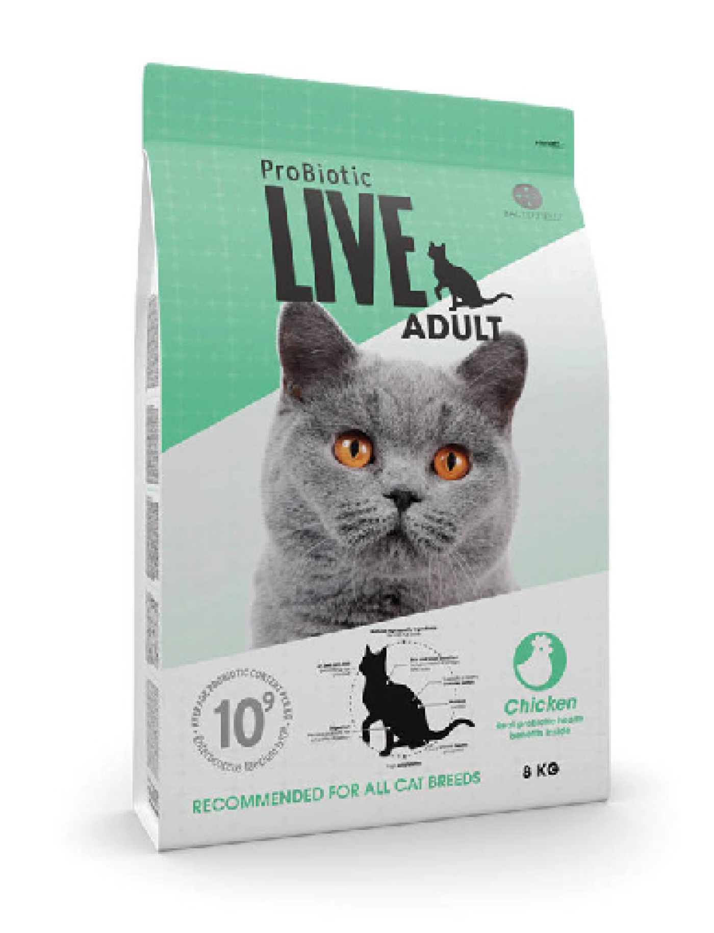 ProBiotic LIVE - ProBioTic LIVE Kat Adult Kylling All Breed