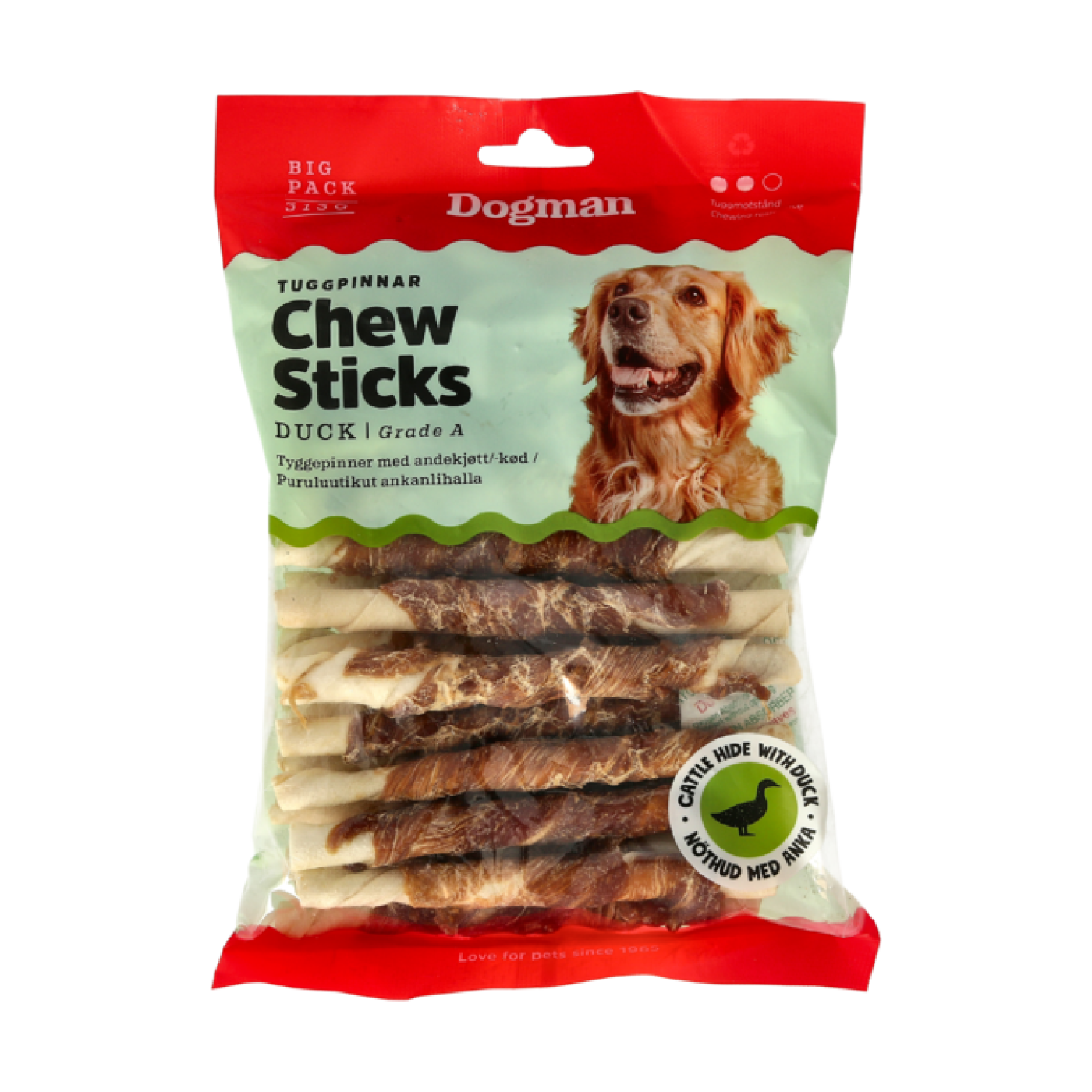 Dogman - Dogman Tyggepinde m. kylling 25 stk.