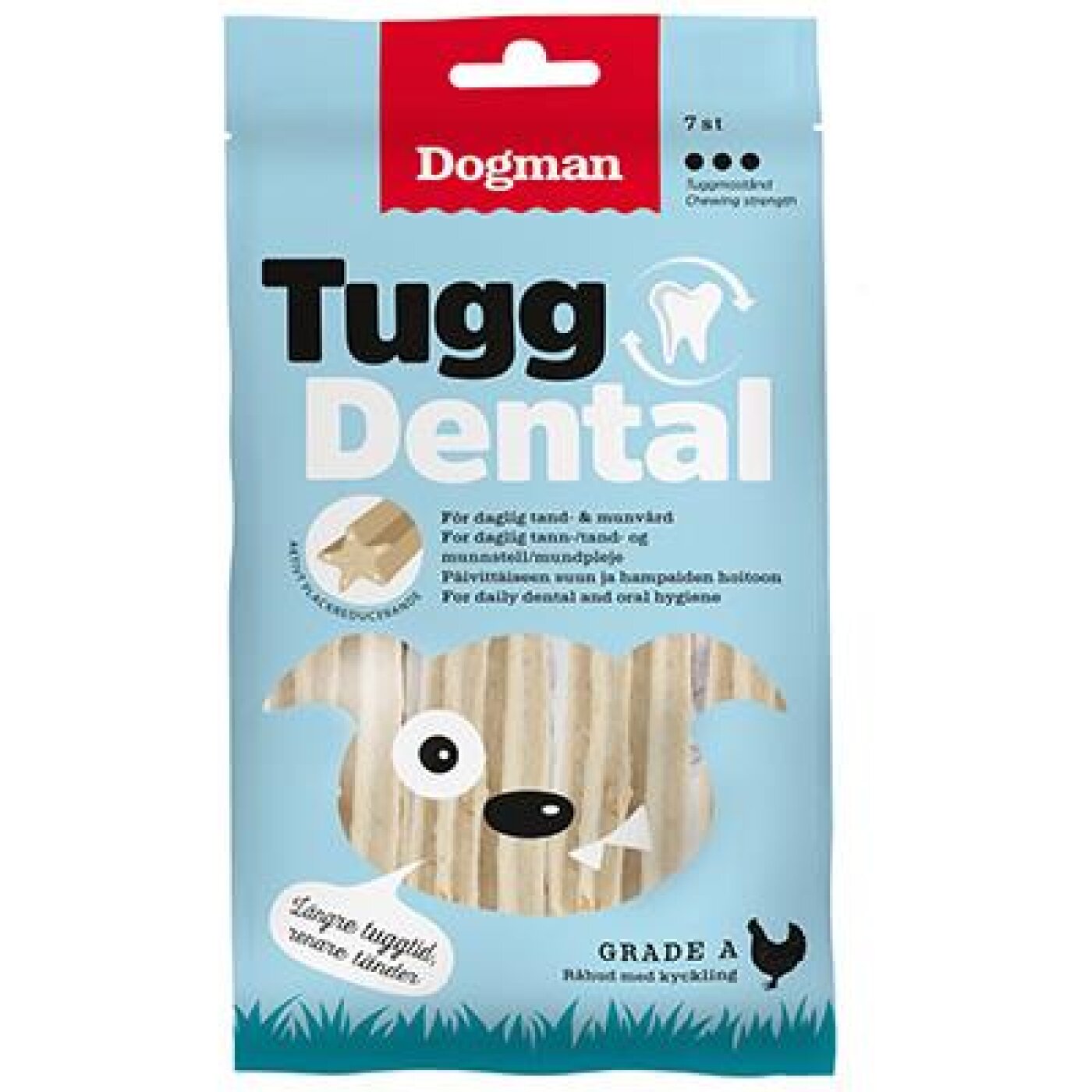 Dogman - Dental Tyg Med Kylling 7 stk