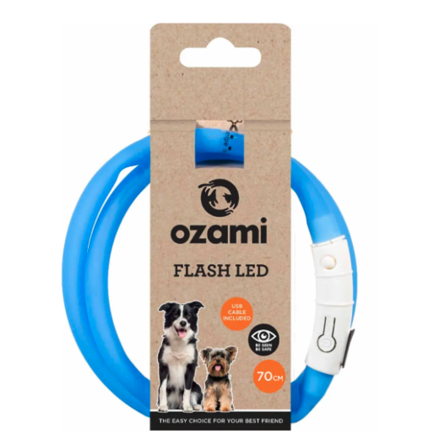 Ozami - Halsbånd Flash LED Blå 