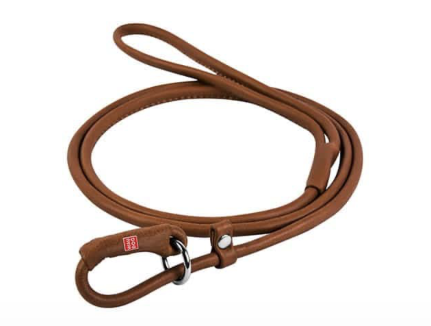 Waudog - Waudog rundsyet læder ustillingsline 135cm/6mm, brun
