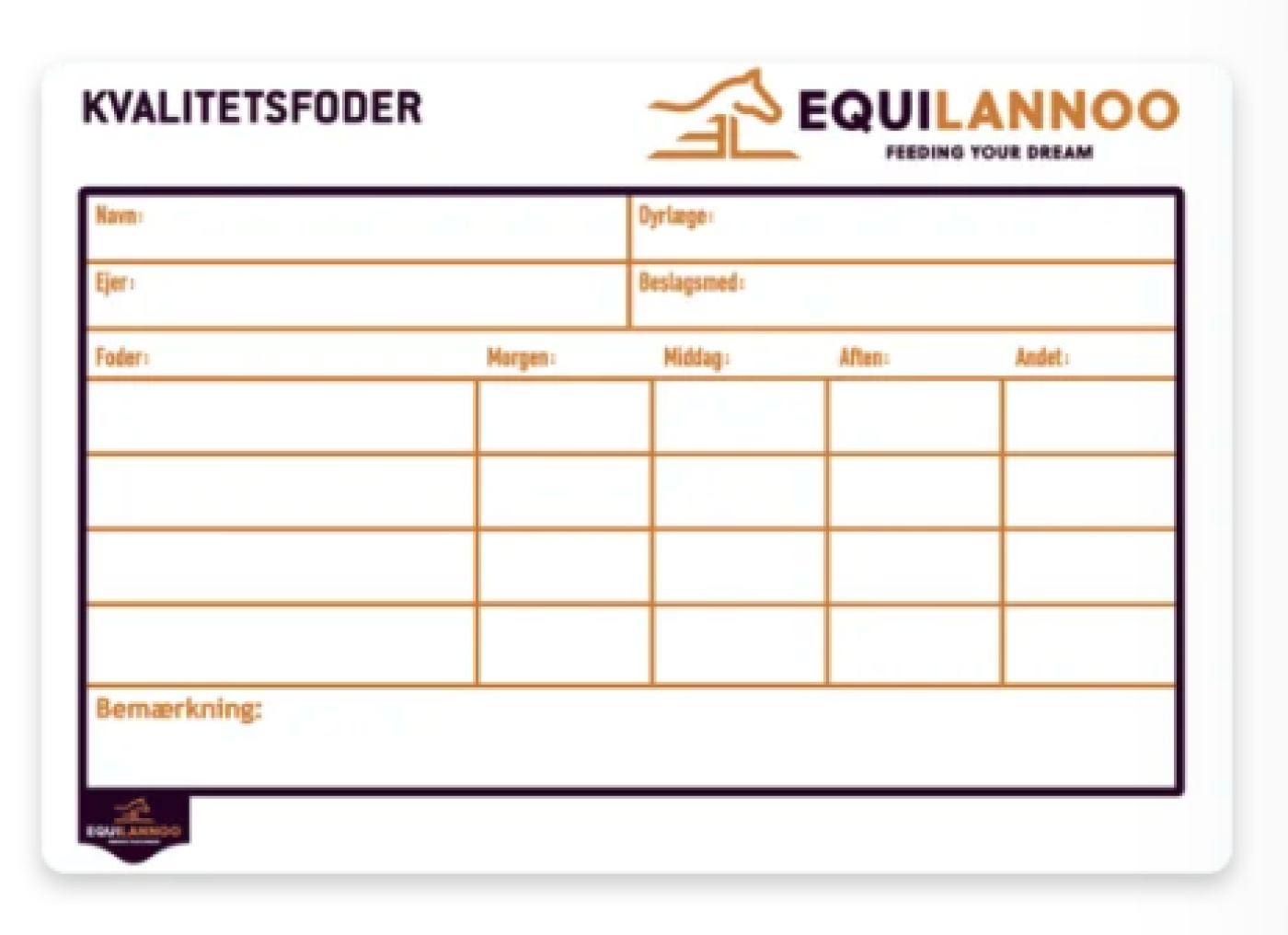 Equidan - Equilannoo Boks Tavle