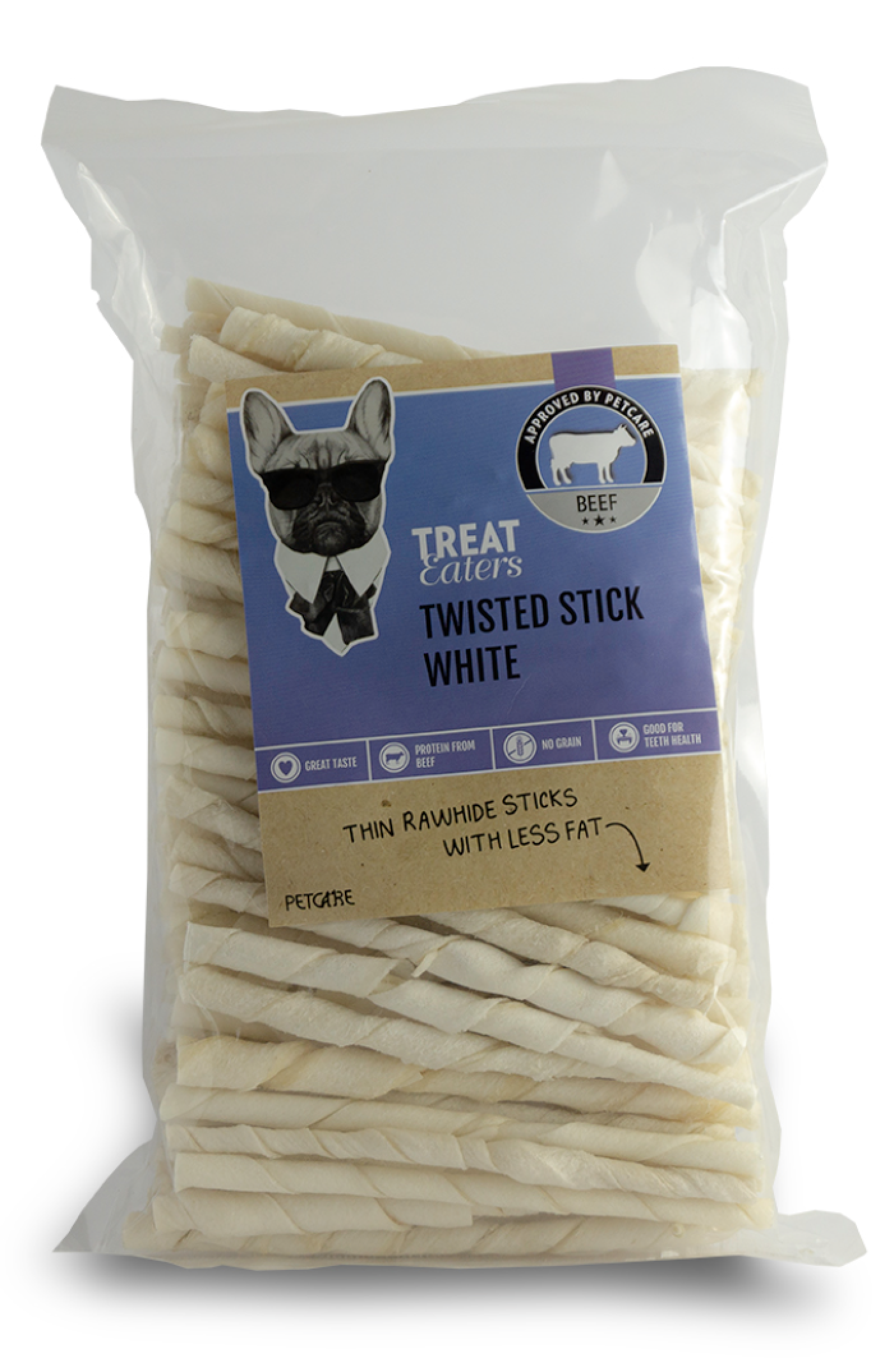 Petcare - Twisted Sticka White 100 stk.