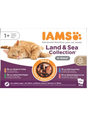 Iams - IAMS Land  Sea Collection in Gravy 12x85g