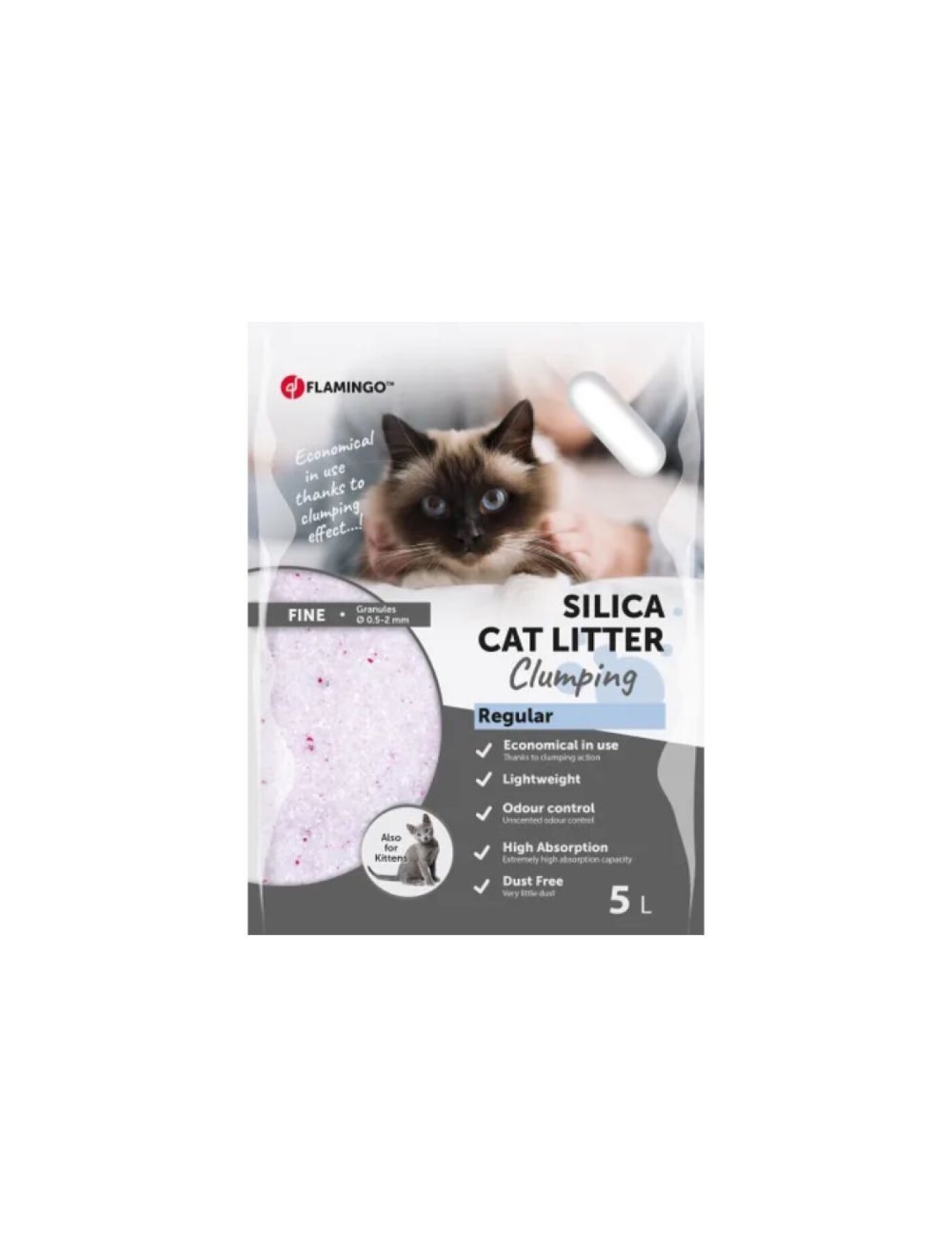 Flamingo - Silica Kattegrus