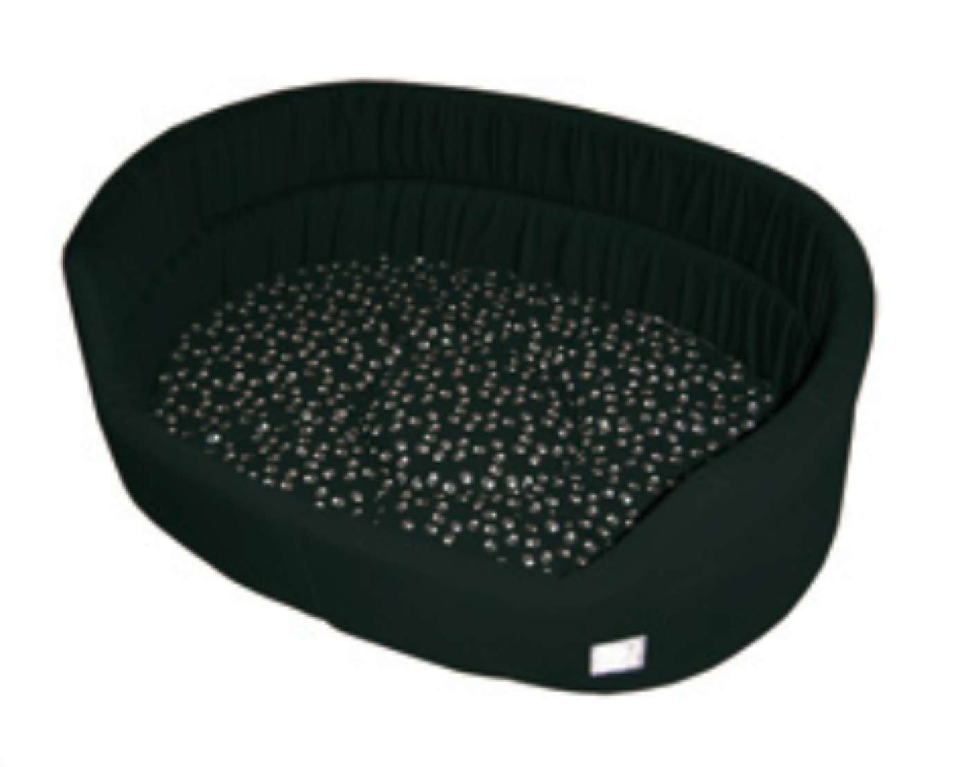 Danish Design - Hundekurv sort med grå hundepoter