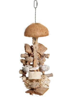 Companion - Companion Bird toy  m. Coconut and rock stone